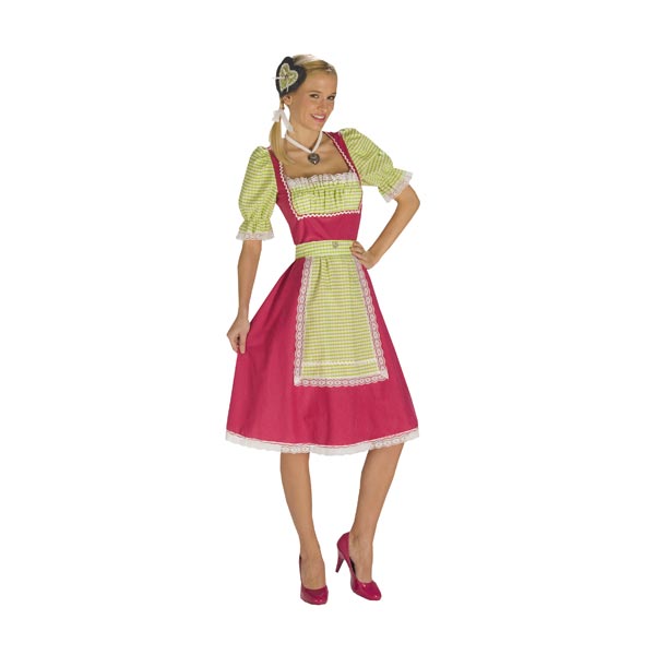 Zdjęcie produktu Sukienka ludowa, midi-dirndl z fartuszkiem