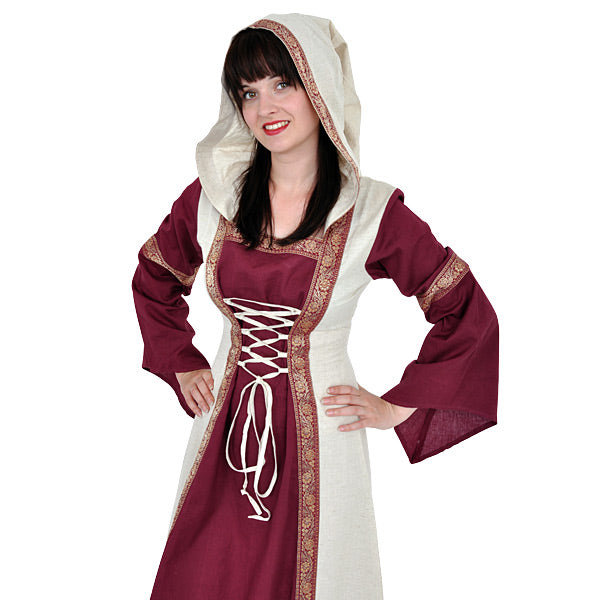 Product image Saphiria Medieval Dress Bordeaux-Natural