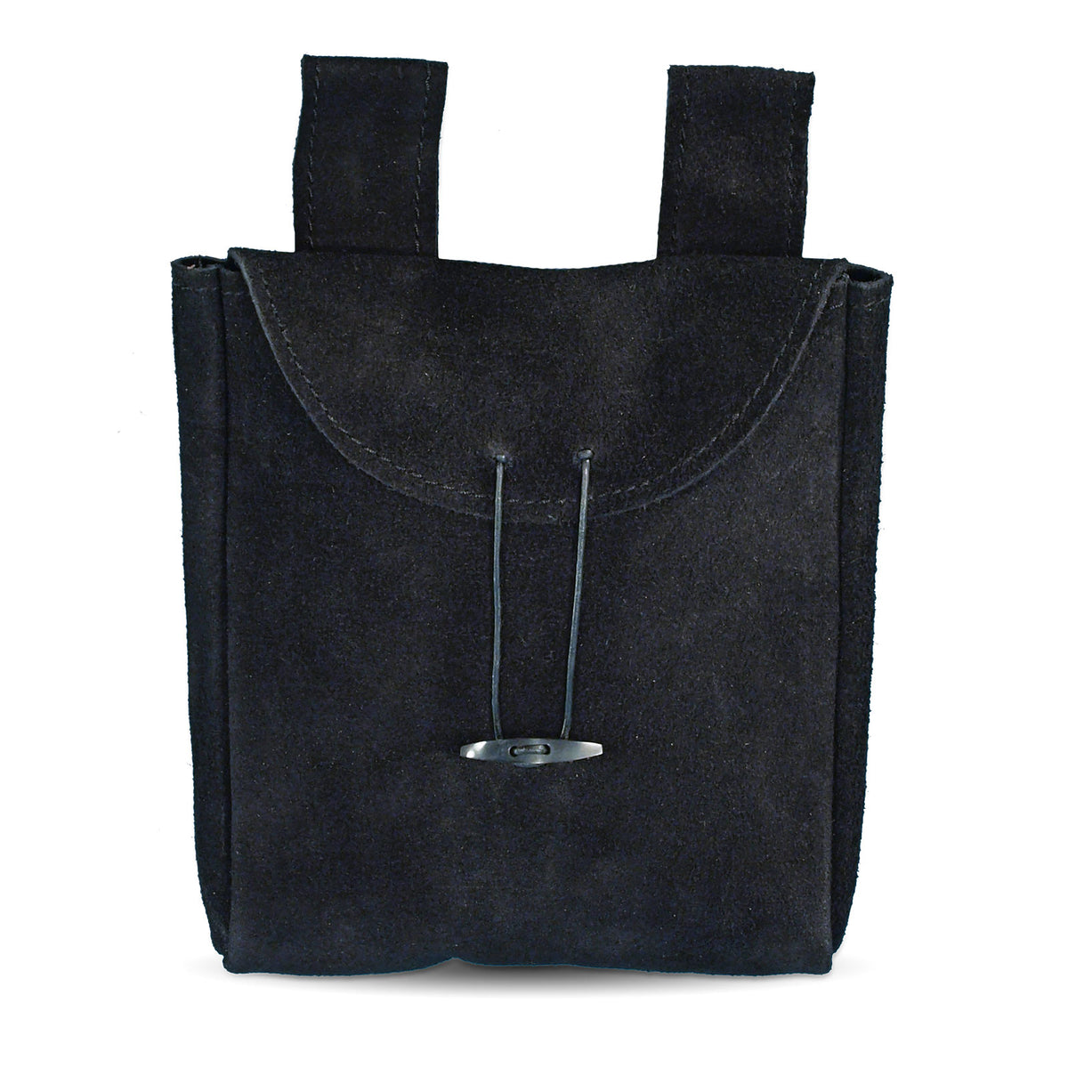 Product image Large leather bag with wooden closure black