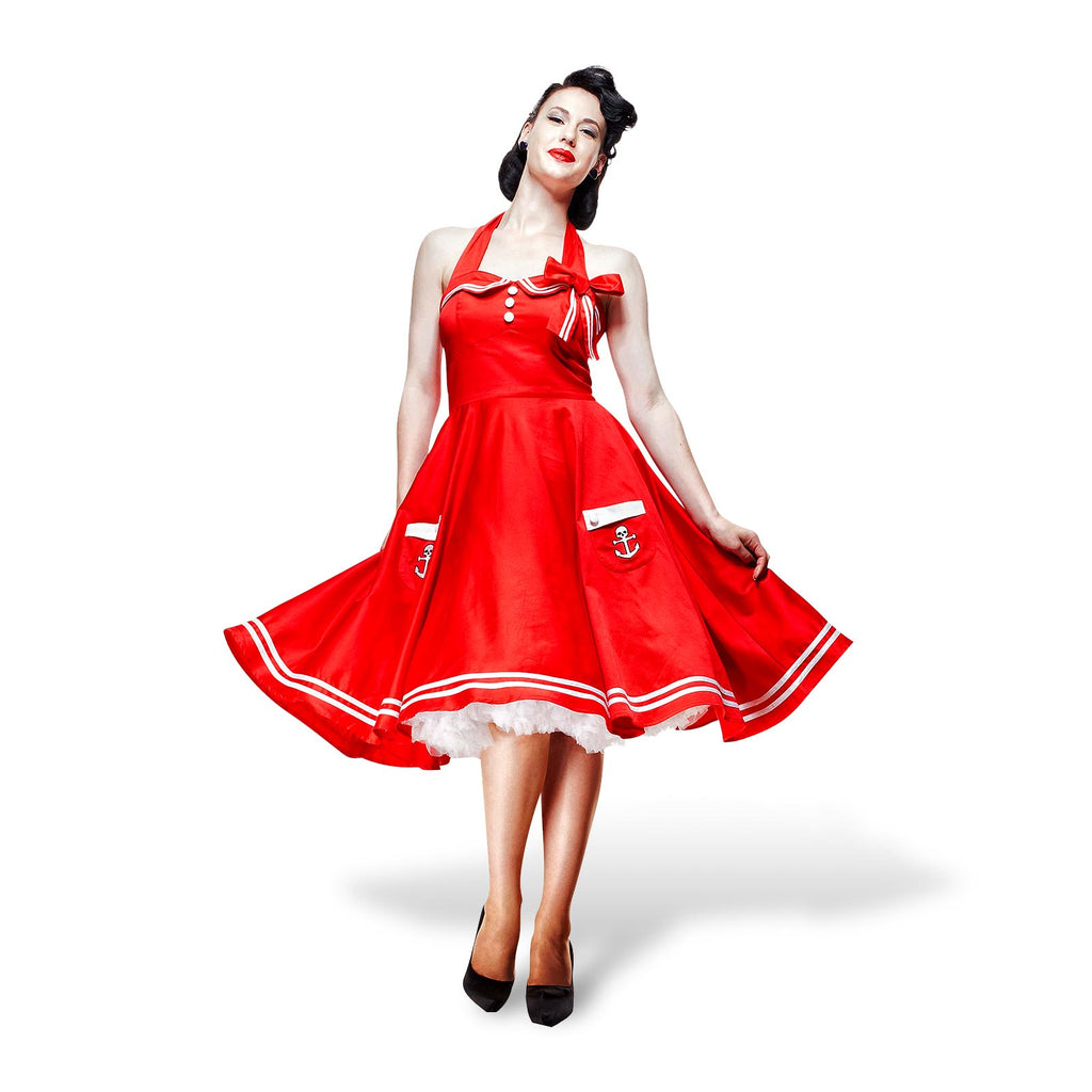 Zdjęcie produktu Rockabilly-sukienka Motley czerwona