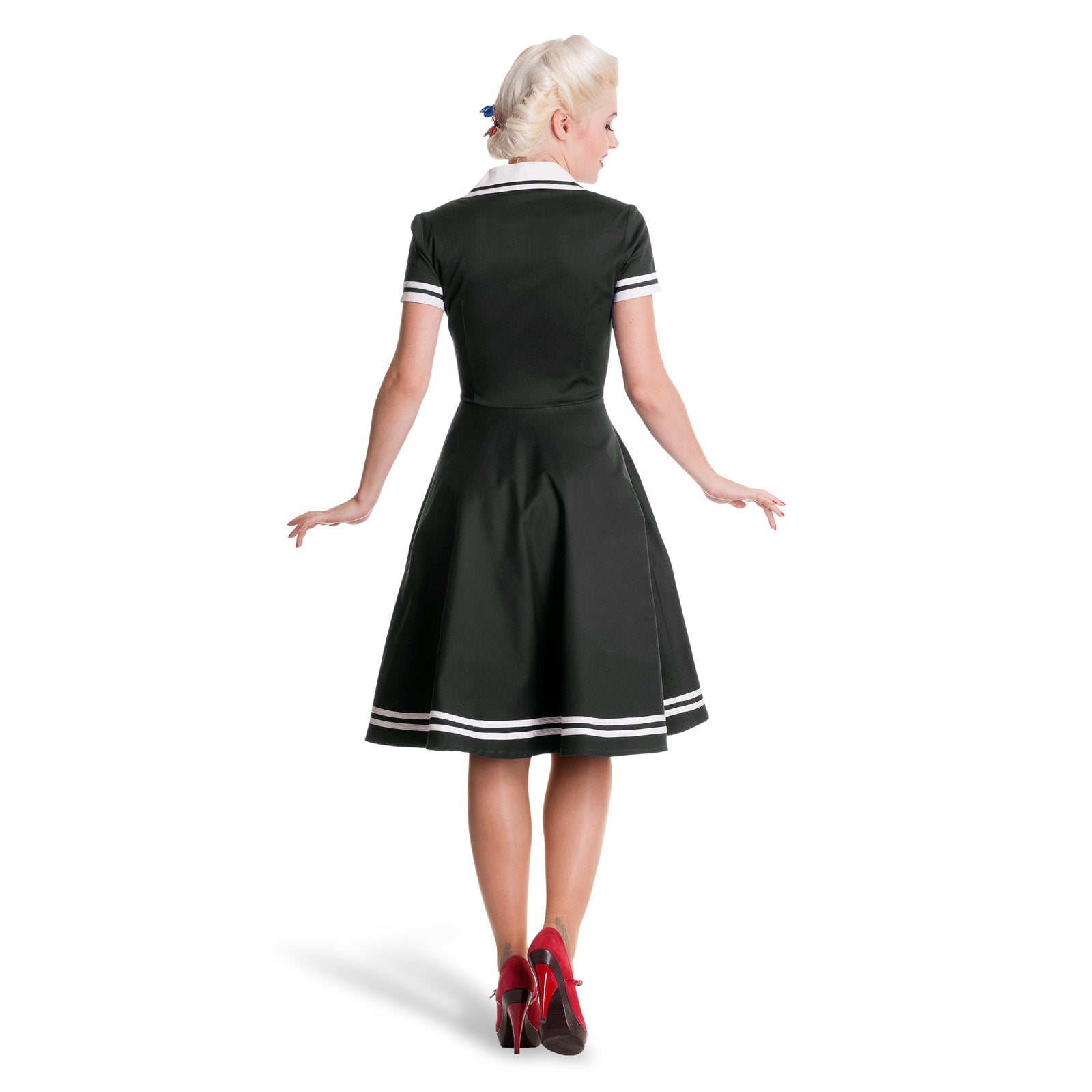 Zdjęcie produktu Rockabilly Seafarer Sukienka czarna