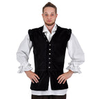 Zdjęcie produktu Kaftan z aksamitu ze stójką czarny