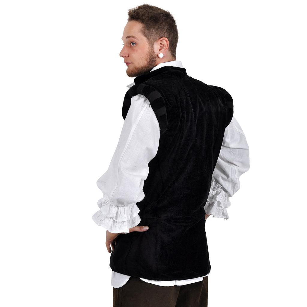 Zdjęcie produktu Kaftan z aksamitu ze stójką czarny