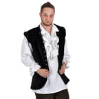 Zdjęcie produktu Kaftan z aksamitu ze stójką czarny