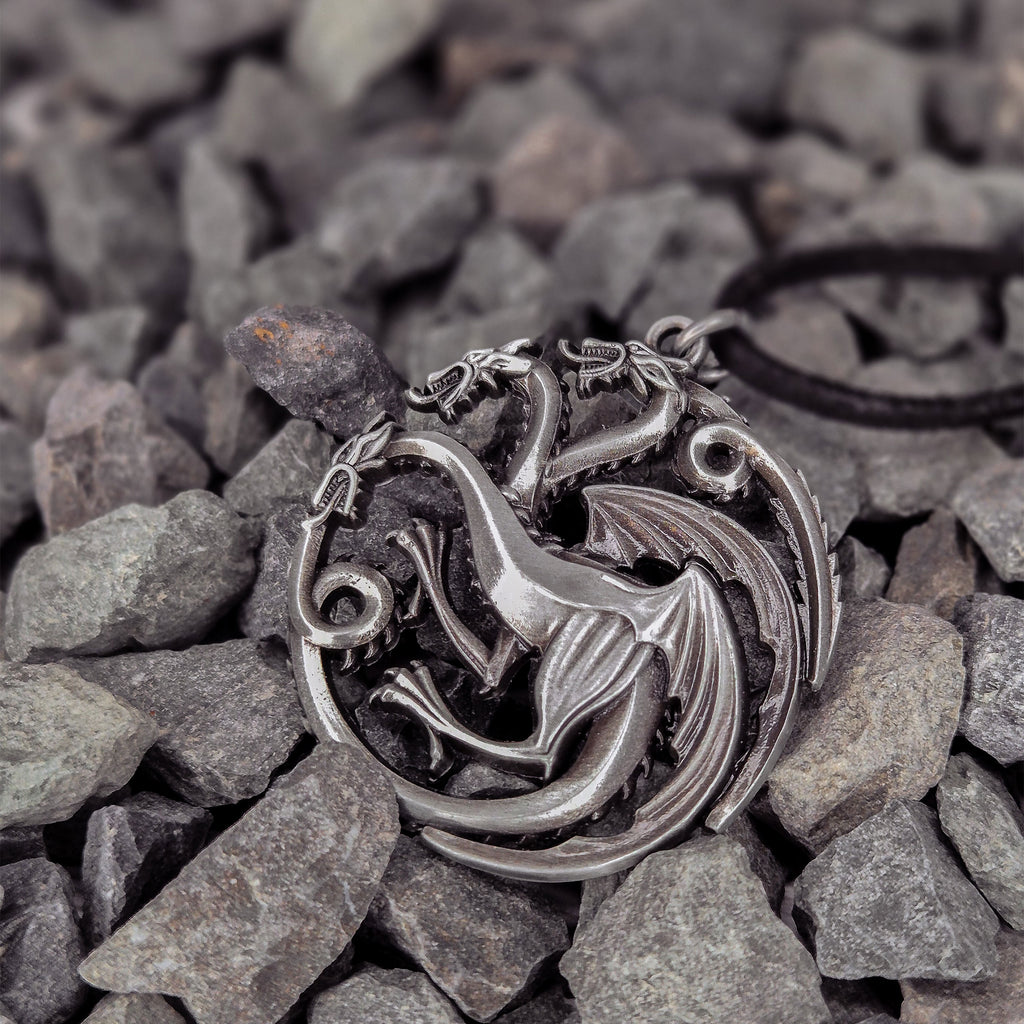 Zdjęcie produktu Gra o Tron - Naszyjnik z herbem Targaryenów i smokiem