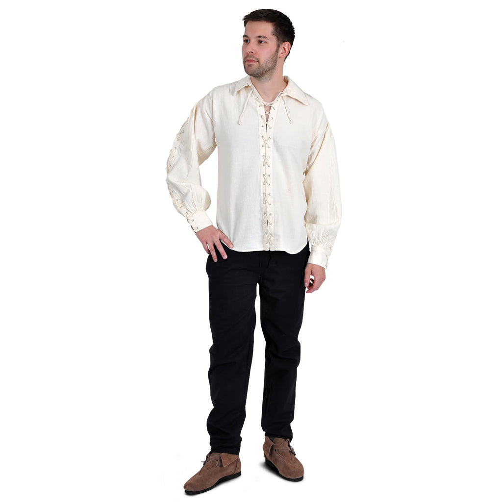 Zdjęcie produktu Spodnie średniowieczne z gumką w pasie czarne