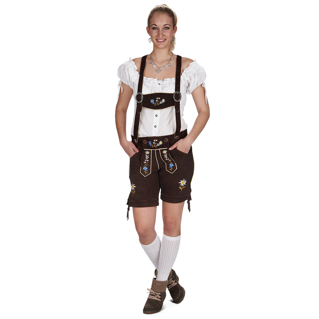 Product image Traditional leather trousers Sonja with embroidery - Women's