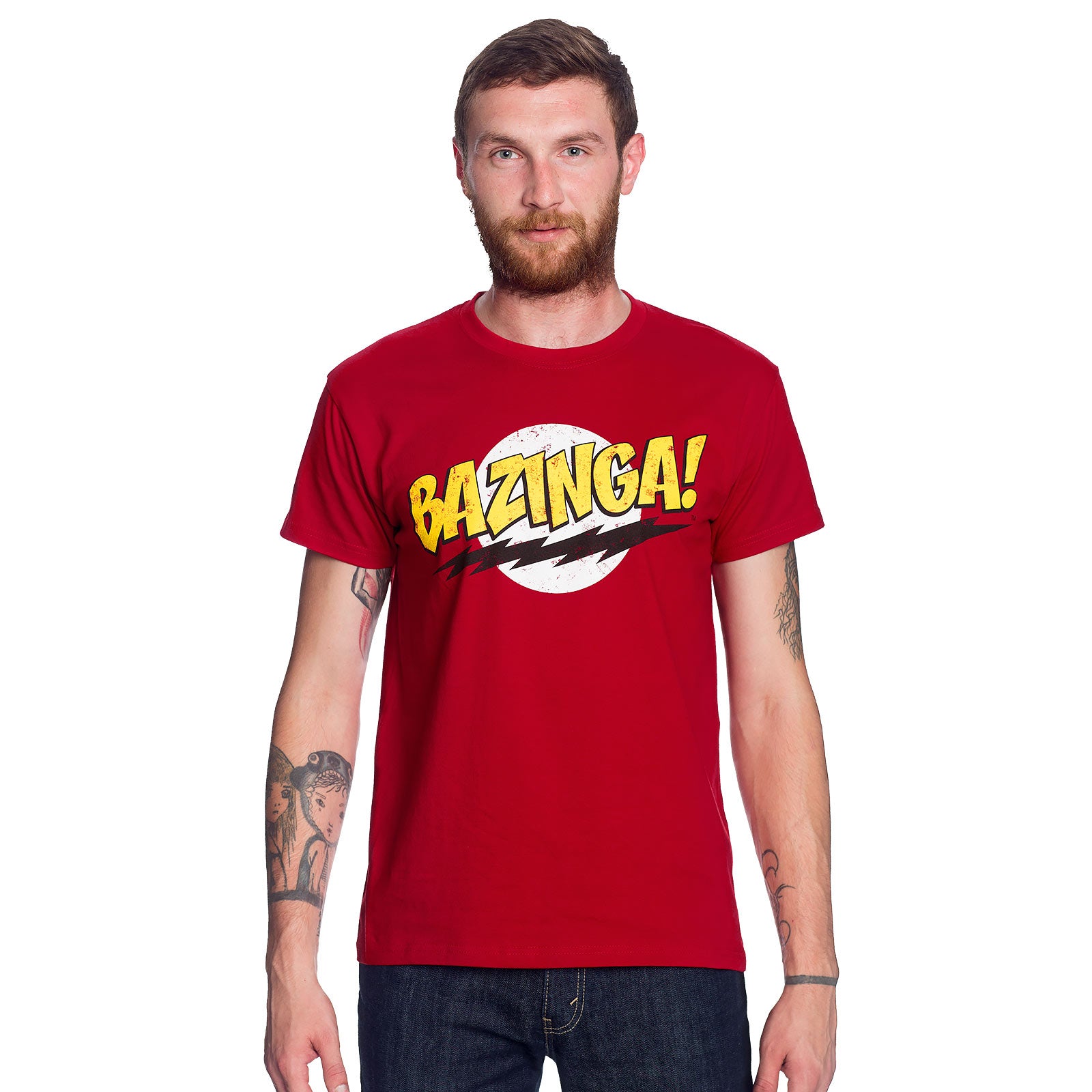 Product image Big Bang Theory - Bazinga Full Size T-Shirt red
