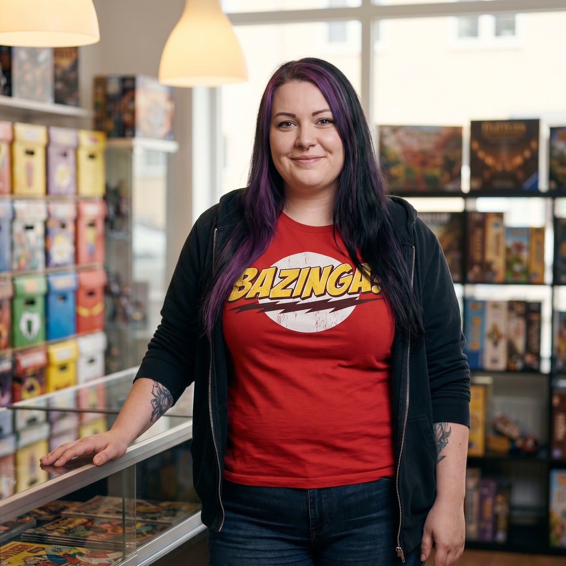 Product image Big Bang Theory - Bazinga Full Size T-Shirt red