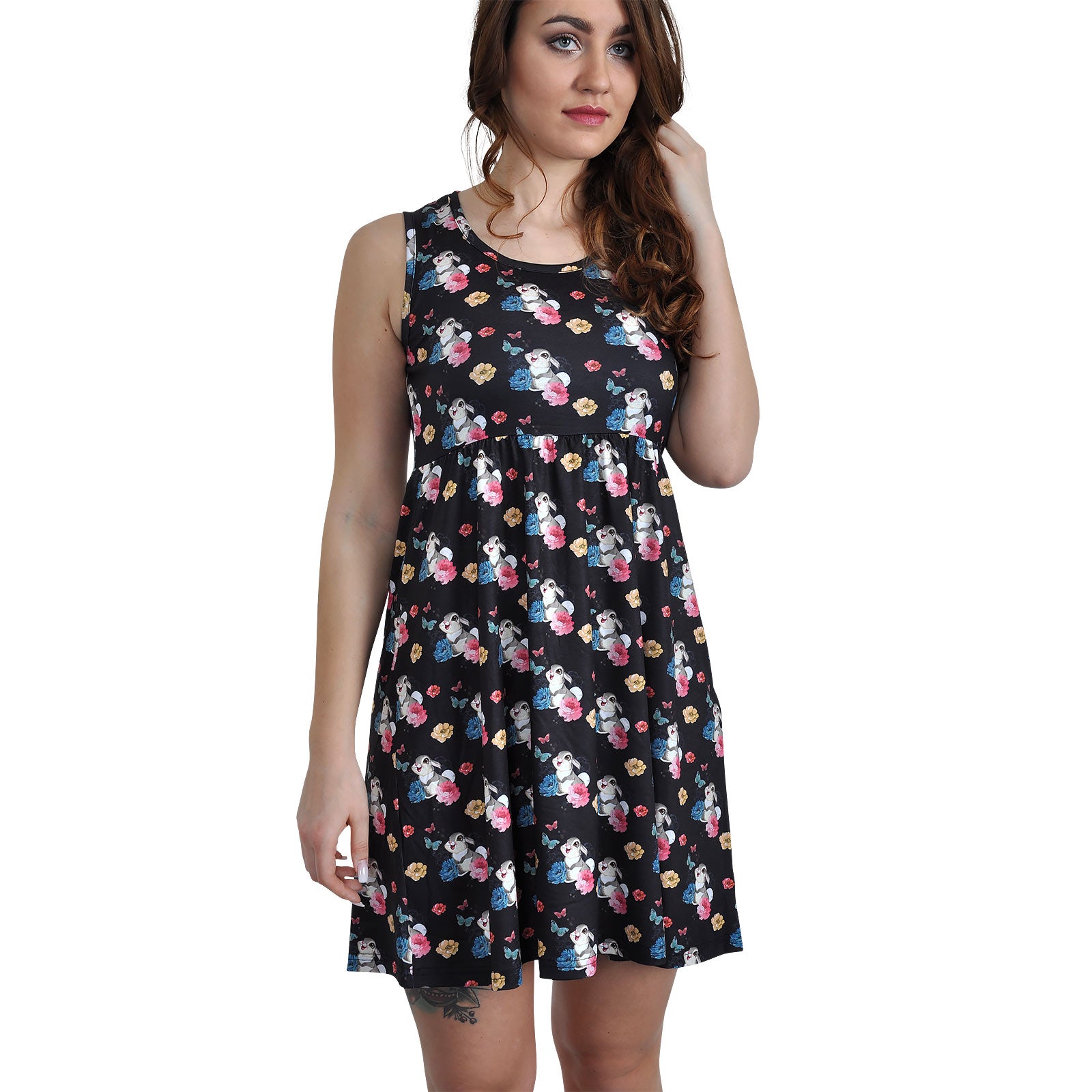 Zdjęcie produktu Bambi - Thumper Flower Power sukienka mini czarna