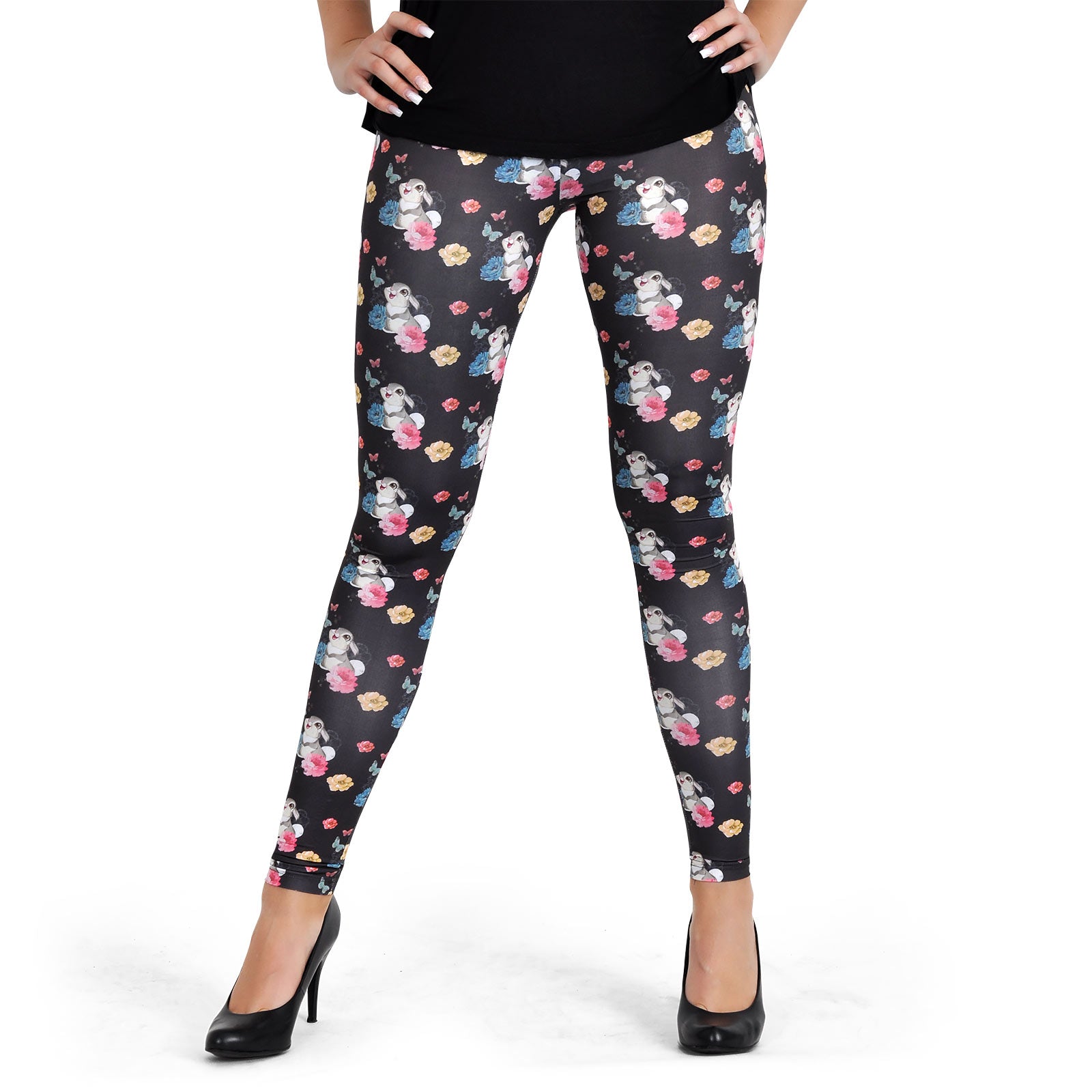 Zdjęcie produktu Bambi - Klopfer Flower Power legginsy czarne