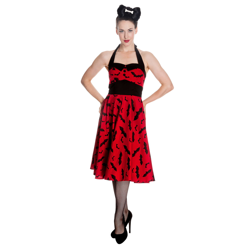 Zdjęcie produktu Rockabilly sukienka Bat czerwono-czarna