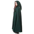 Product image Medieval Cloak with Hood and Embroidery Green