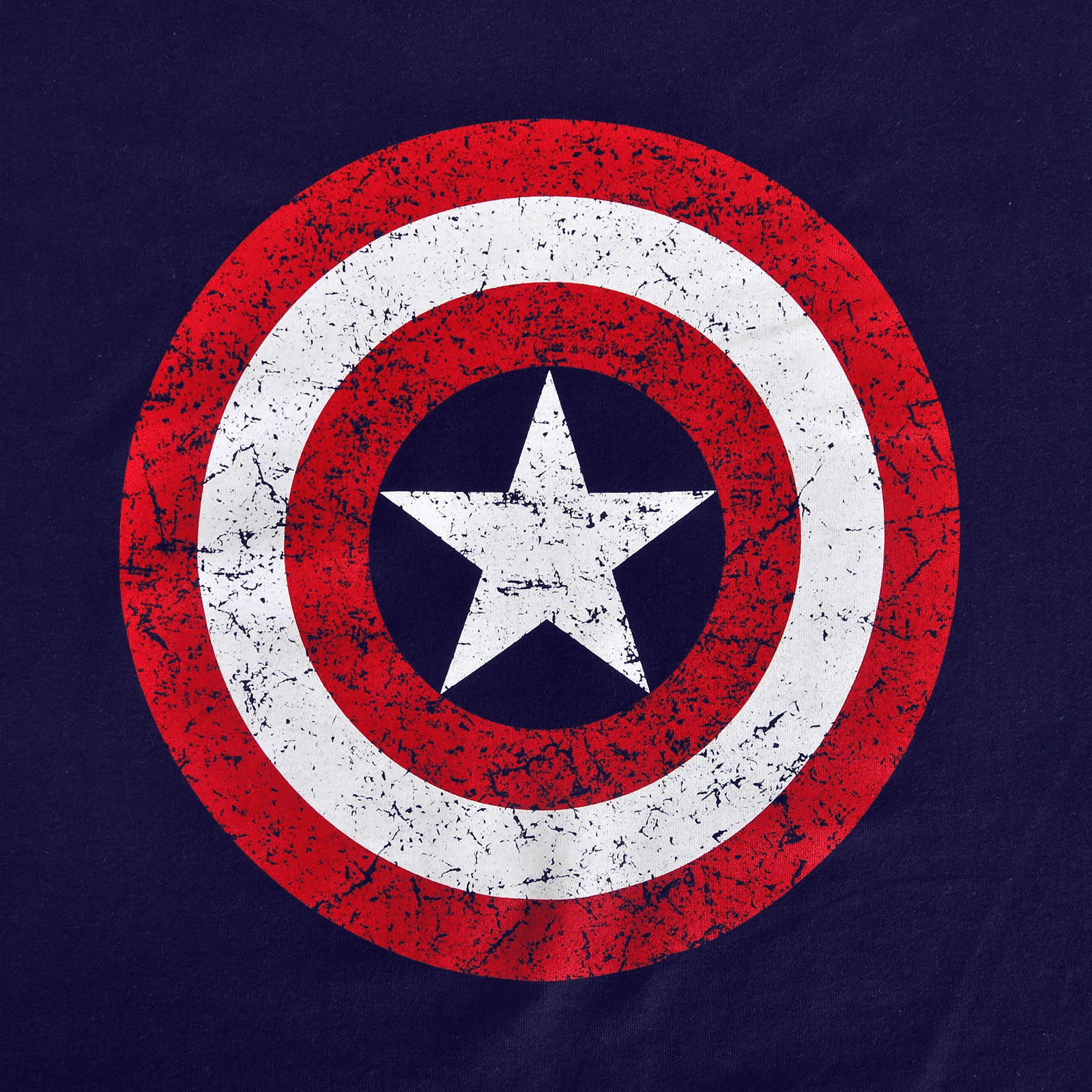 Zdjęcie produktu Captain America - Koszulka z logo tarczy Distressed, niebieska