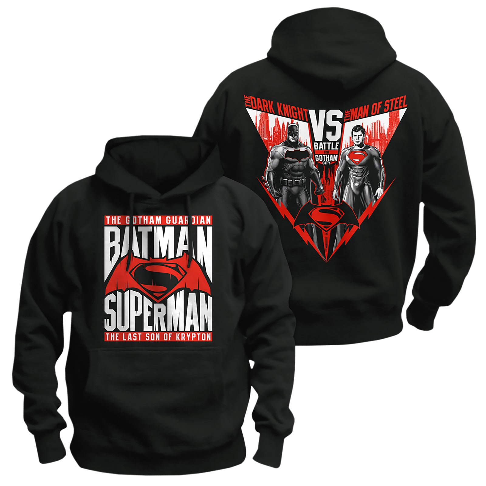 Zdjęcie produktu Batman v Superman - Bluza z kapturem Heroes czarna