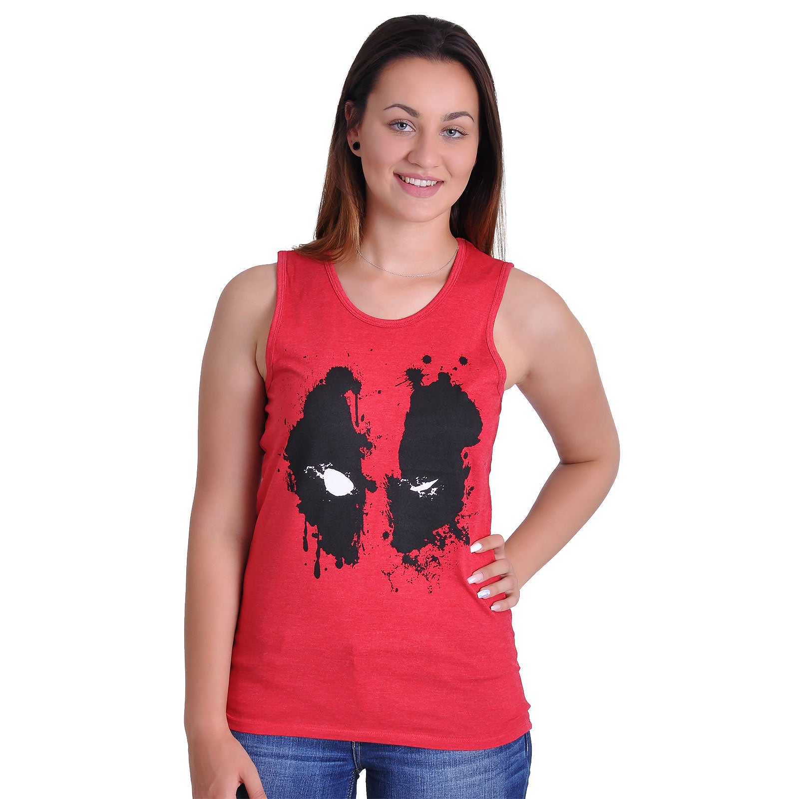 Zdjęcie produktu Deadpool - Splash Head Tank Top czerwony