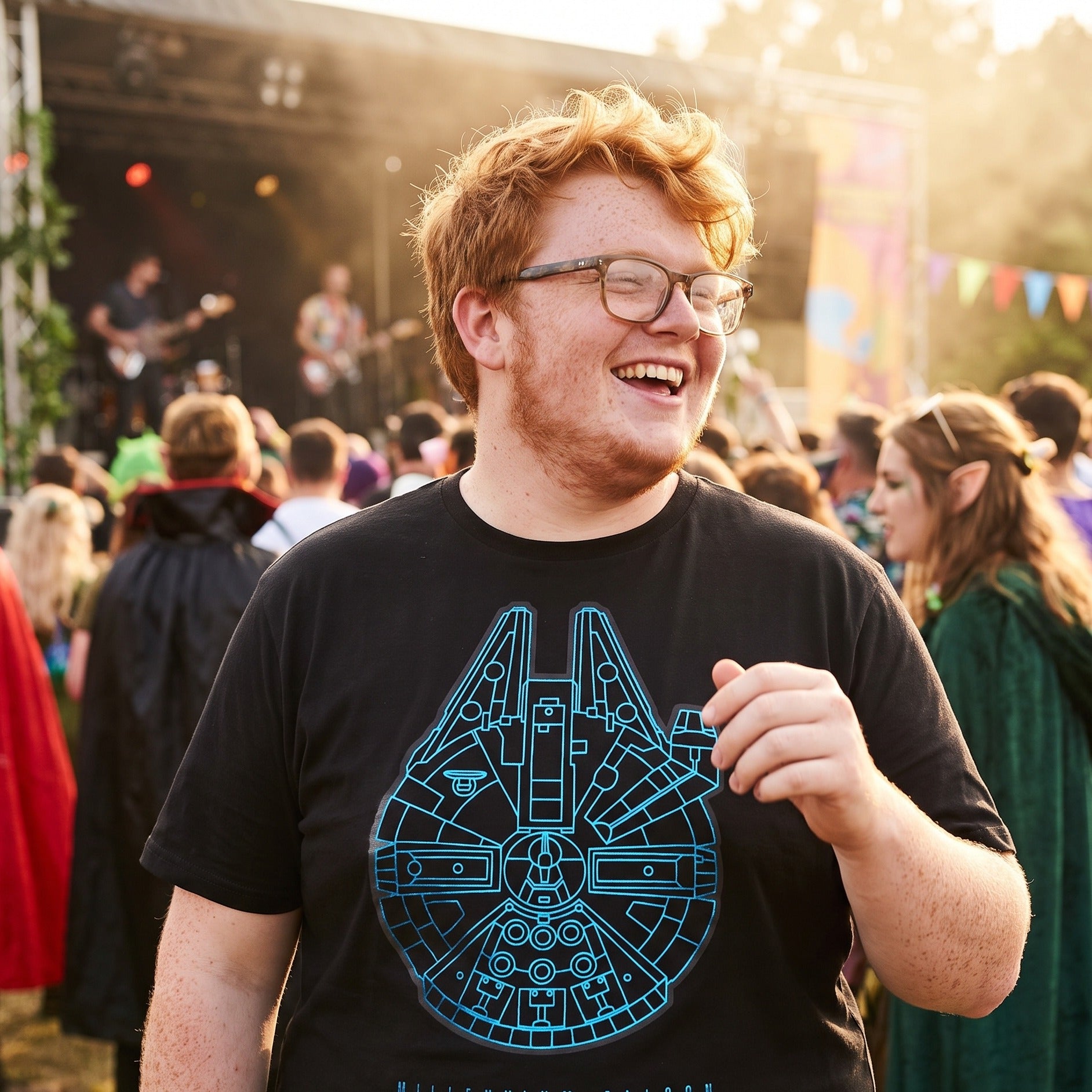 Zdjęcie produktu Star Wars - Millennium Falcon T-Shirt czarne