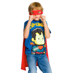 Zdjęcie produktu Superman - Koszulka dziecięca z peleryną i maską na oczy
