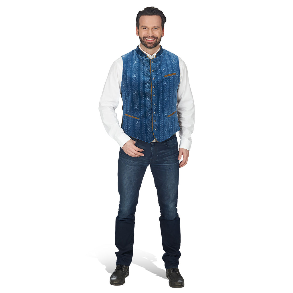 Product image Men's Traditional Vest with Pattern - Blue