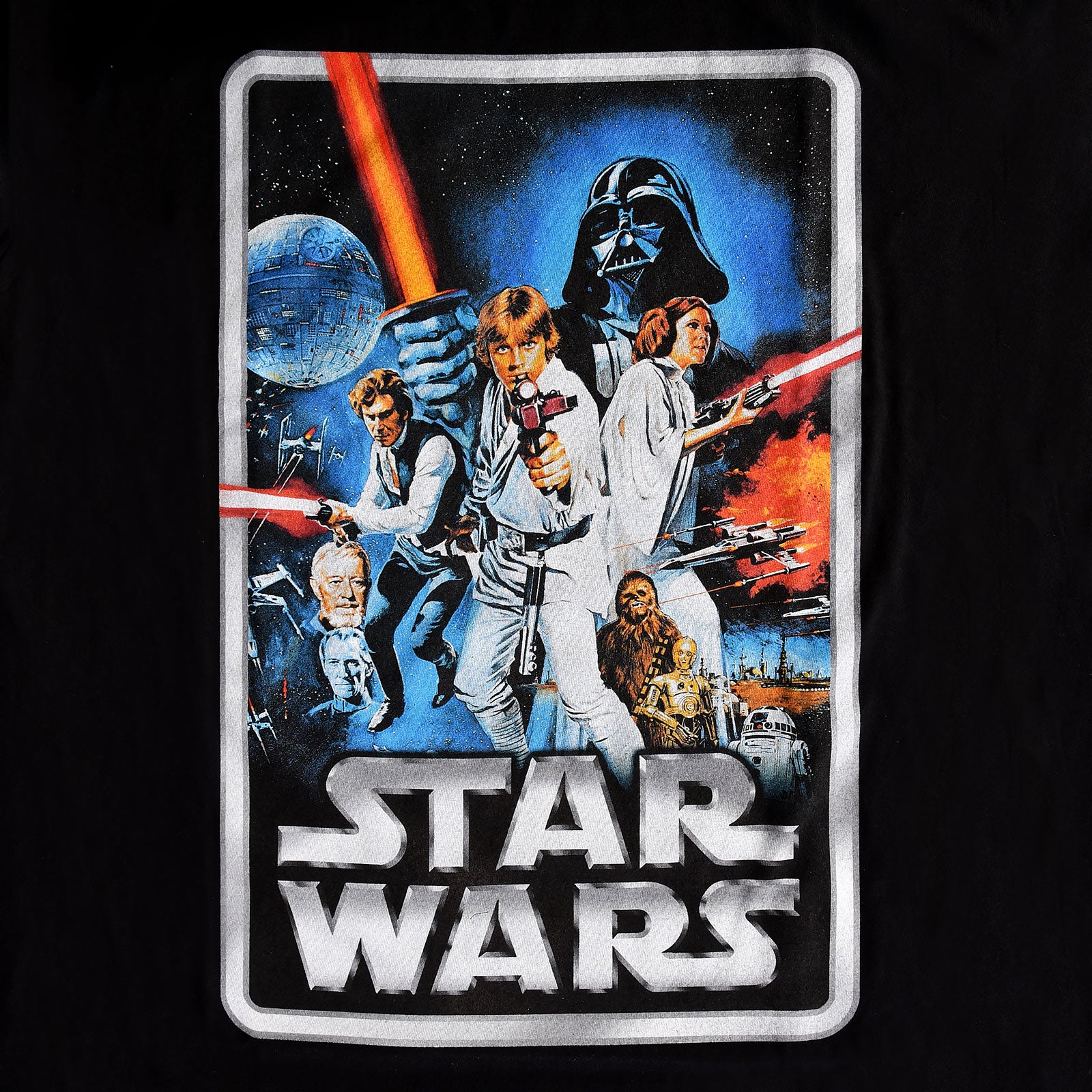 Zdjęcie produktu Star Wars - Retro Movie Poster T-Shirt czarne