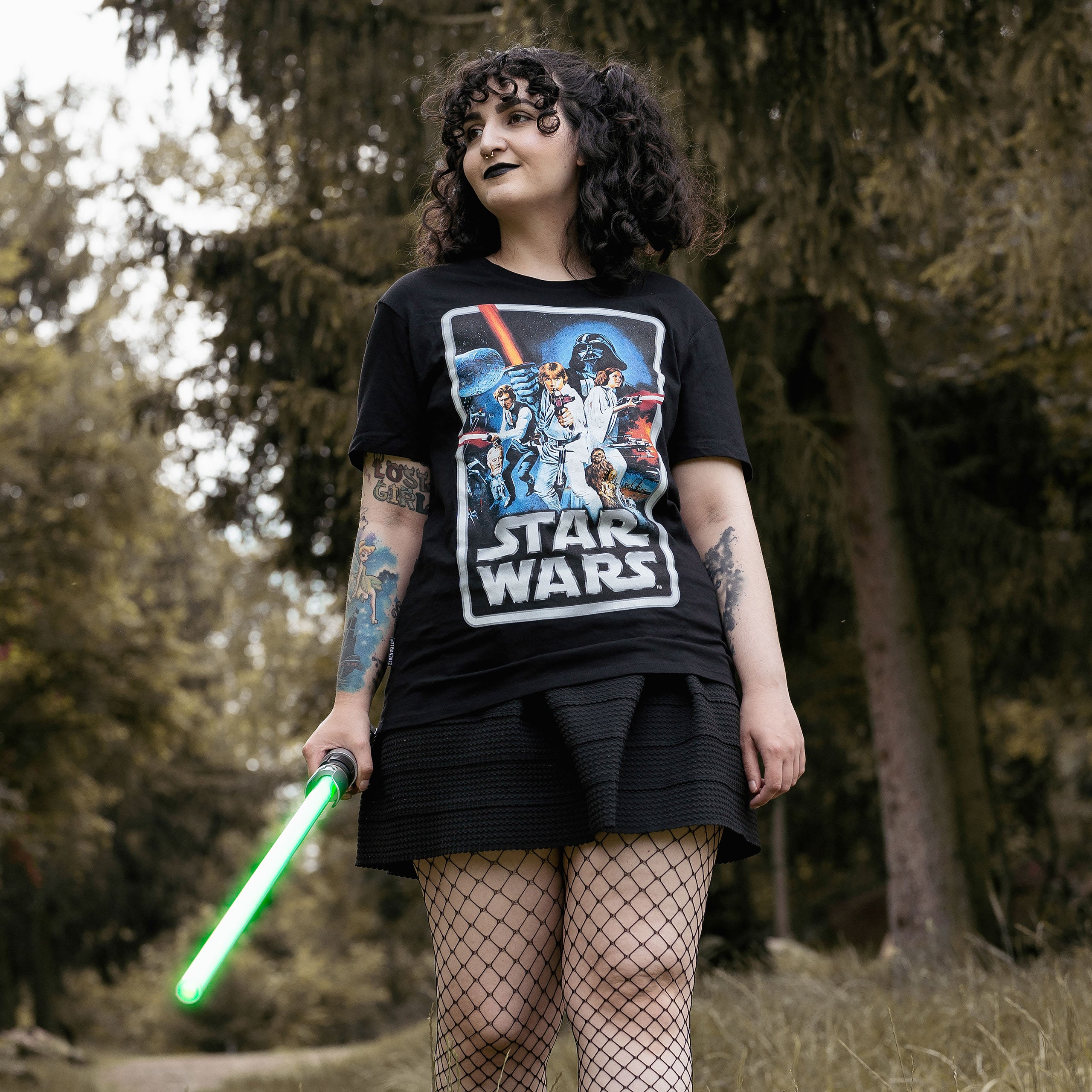 Zdjęcie produktu Star Wars - Retro Movie Poster T-Shirt czarne