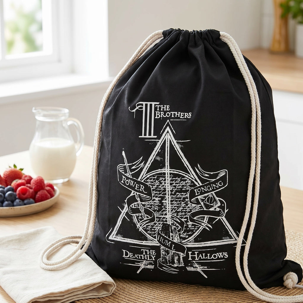 Zdjęcie produktu Harry Potter - Torba sportowa Trzej Bracia czarna
