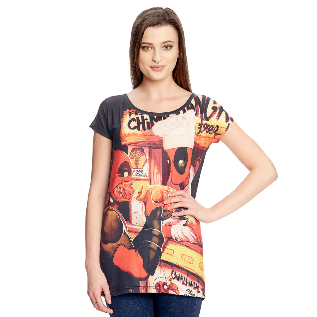 Zdjęcie produktu Deadpool - Chimichanga Girlie Shirt Loose Fit czarne