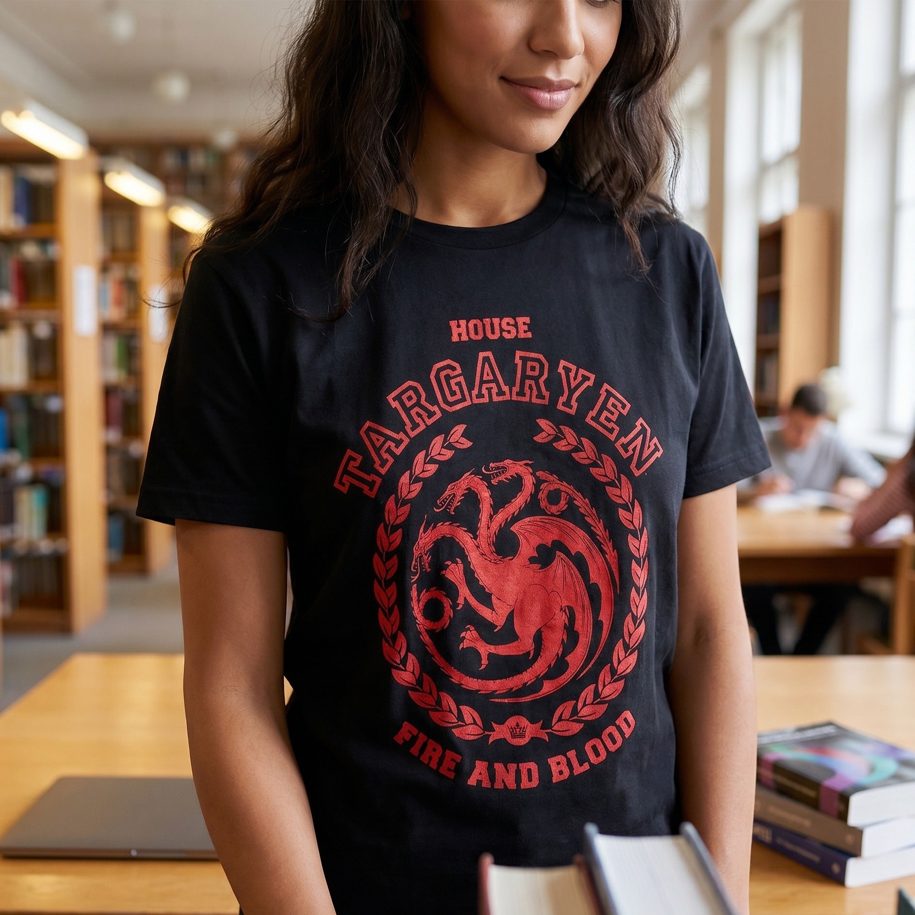 Zdjęcie produktu Gra o Tron - Koszulka z herbem Targaryenów czarna