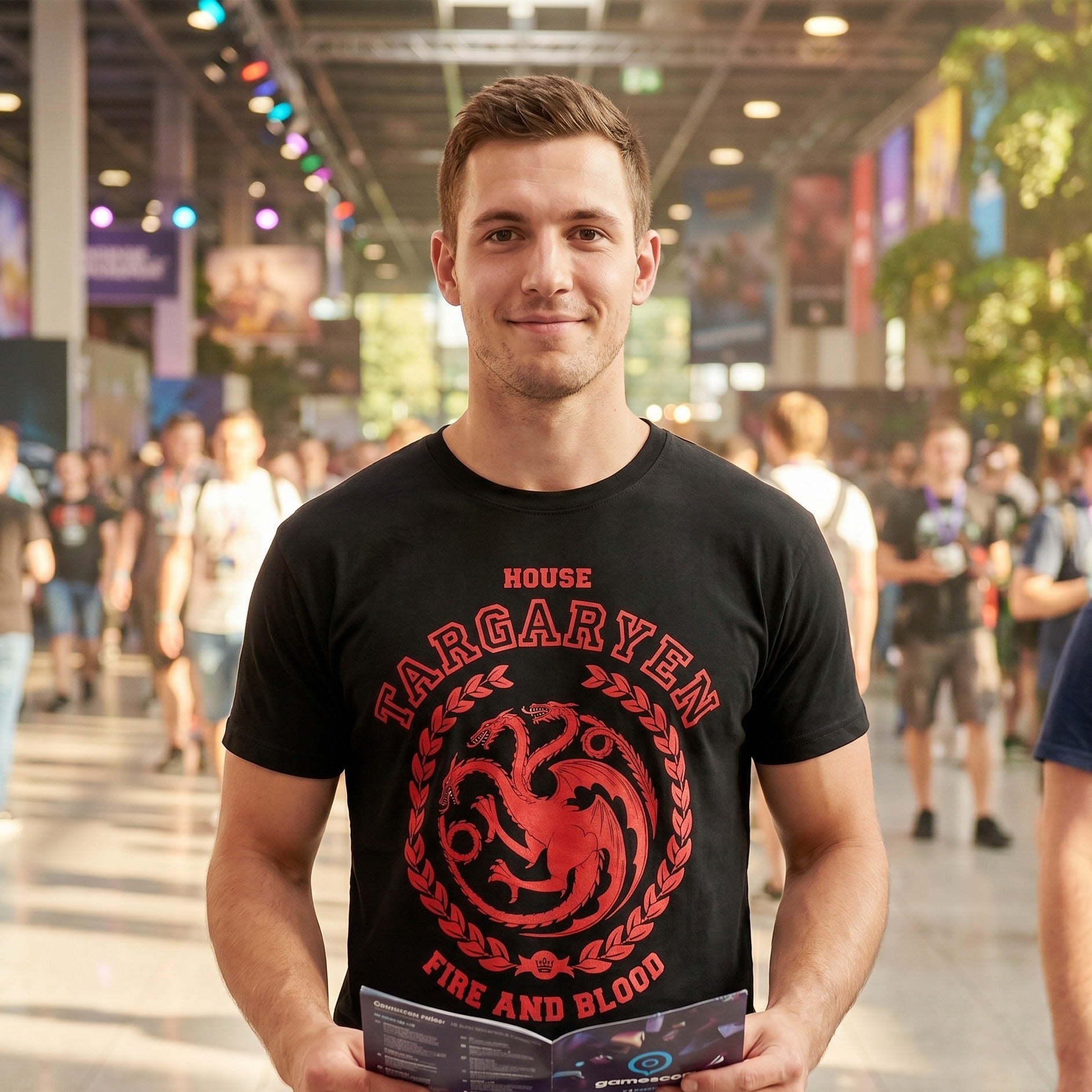 Zdjęcie produktu Gra o Tron - Koszulka z herbem Targaryenów czarna