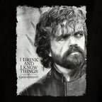Zdjęcie produktu Game of Thrones - Tyrion Drink And Know Things T-Shirt czarny