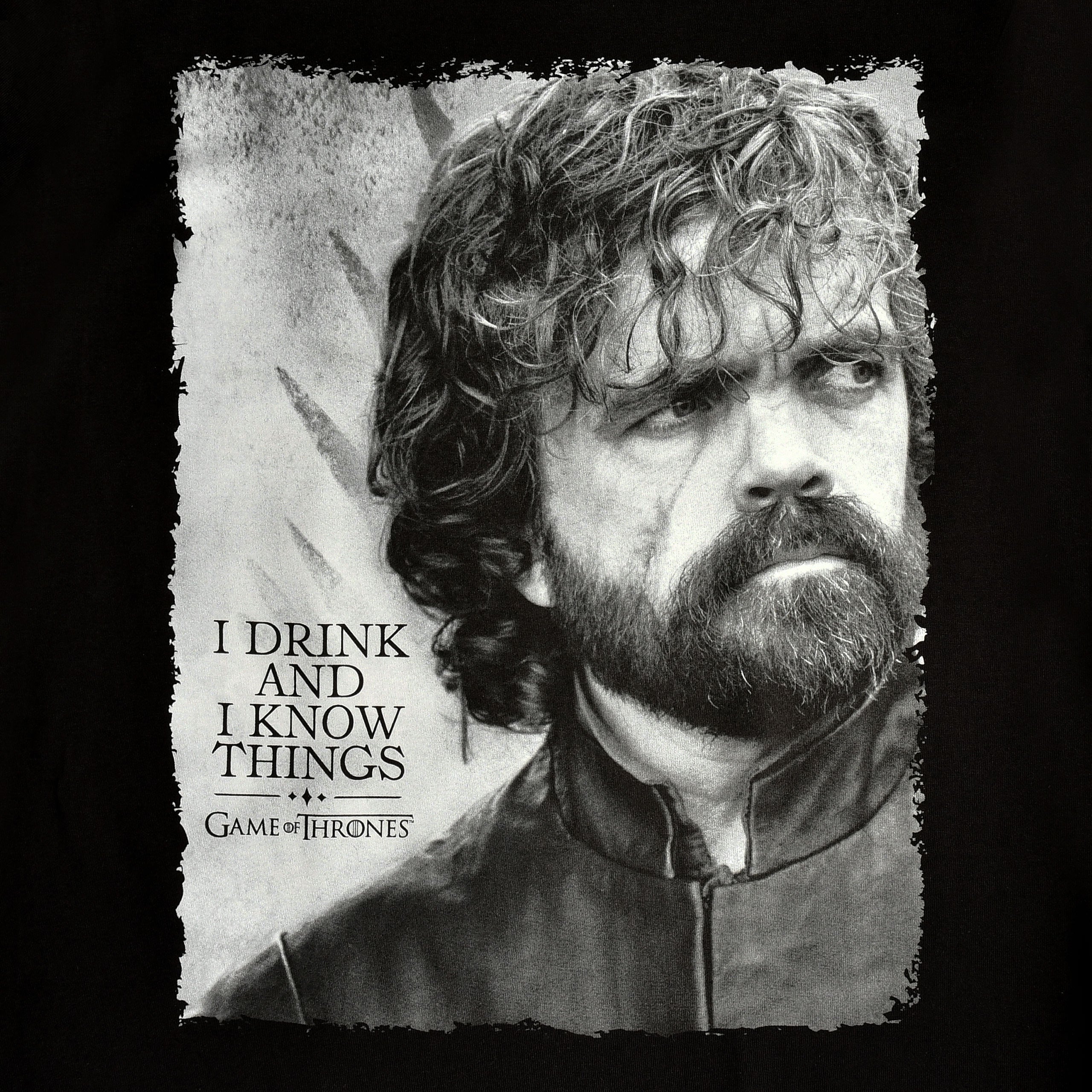 Zdjęcie produktu Game of Thrones - Tyrion Drink And Know Things T-Shirt czarny