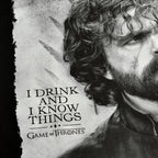 Zdjęcie produktu Game of Thrones - Tyrion Drink And Know Things T-Shirt czarny