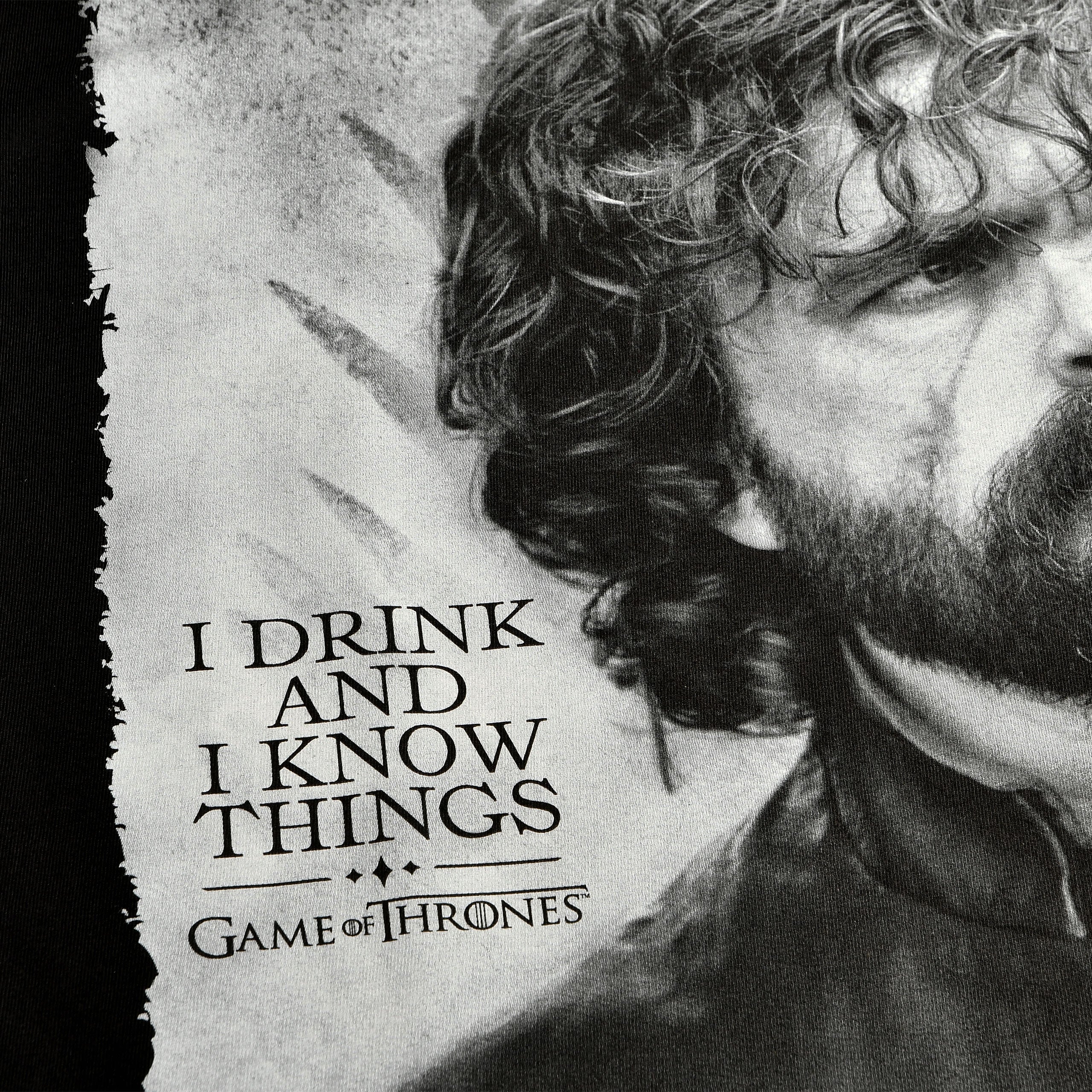 Zdjęcie produktu Game of Thrones - Tyrion Drink And Know Things T-Shirt czarny