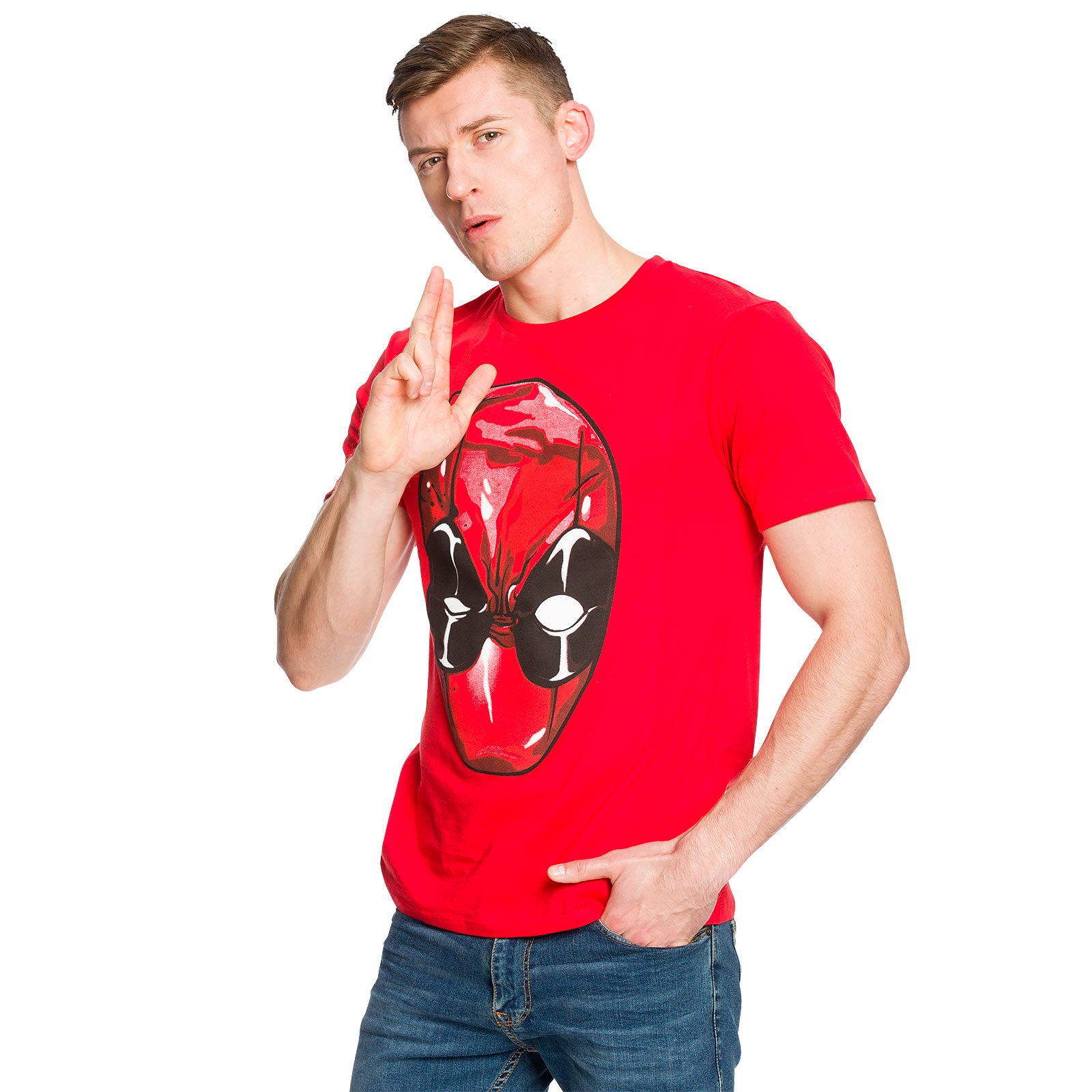 Zdjęcie produktu Deadpool - Koszulka z głową czerwona