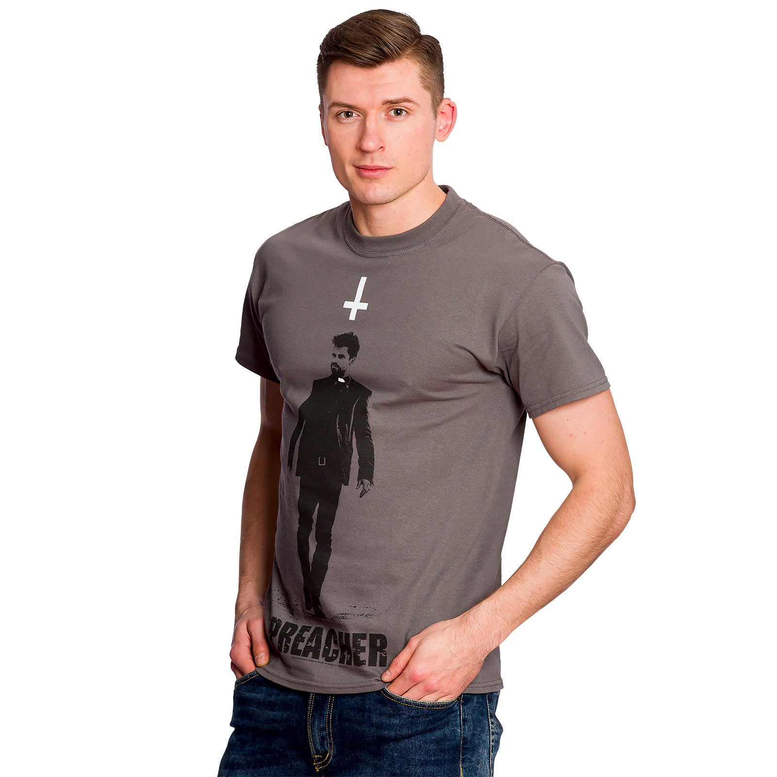 Zdjęcie produktu Preacher - Jesse Custer T-Shirt szary