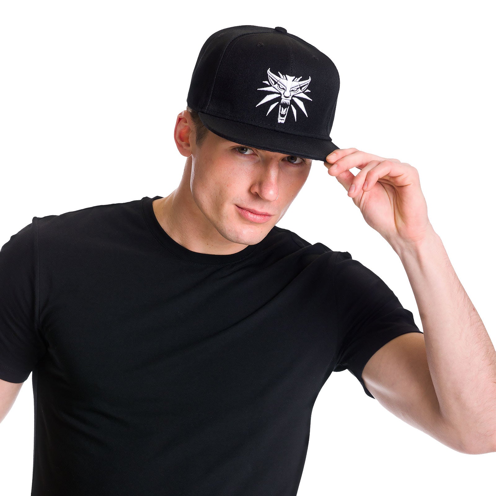 Zdjęcie produktu Wiedźmin - Czapka Snapback z wilczym medalionem czarna
