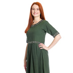 Product image Medieval dress Ennlin with short sleeves green