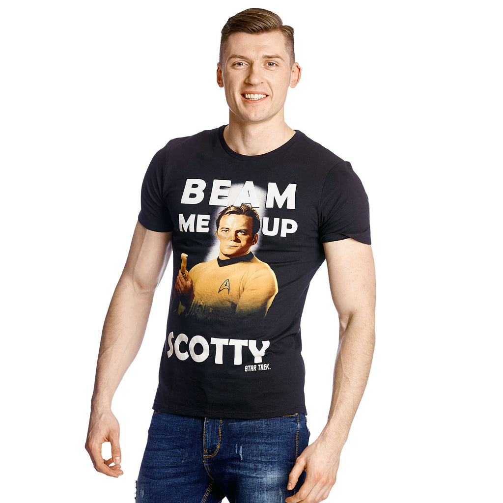 Zdjęcie produktu Star Trek - Kirk Beam Me Up T-Shirt czarne