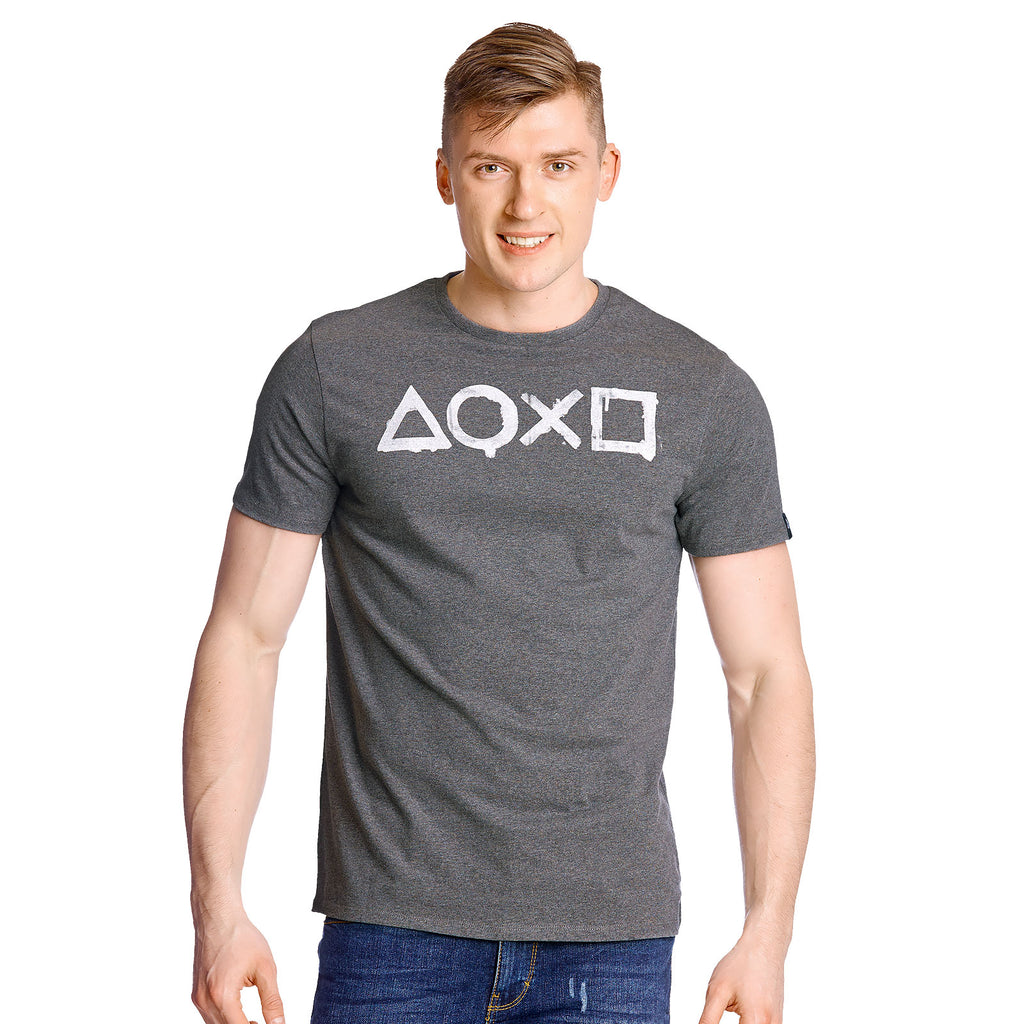 Zdjęcie produktu PlayStation - Buttons T-Shirt szary
