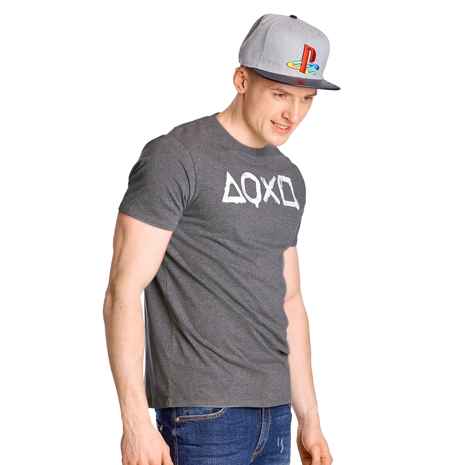 Zdjęcie produktu PlayStation - Buttons T-Shirt szary