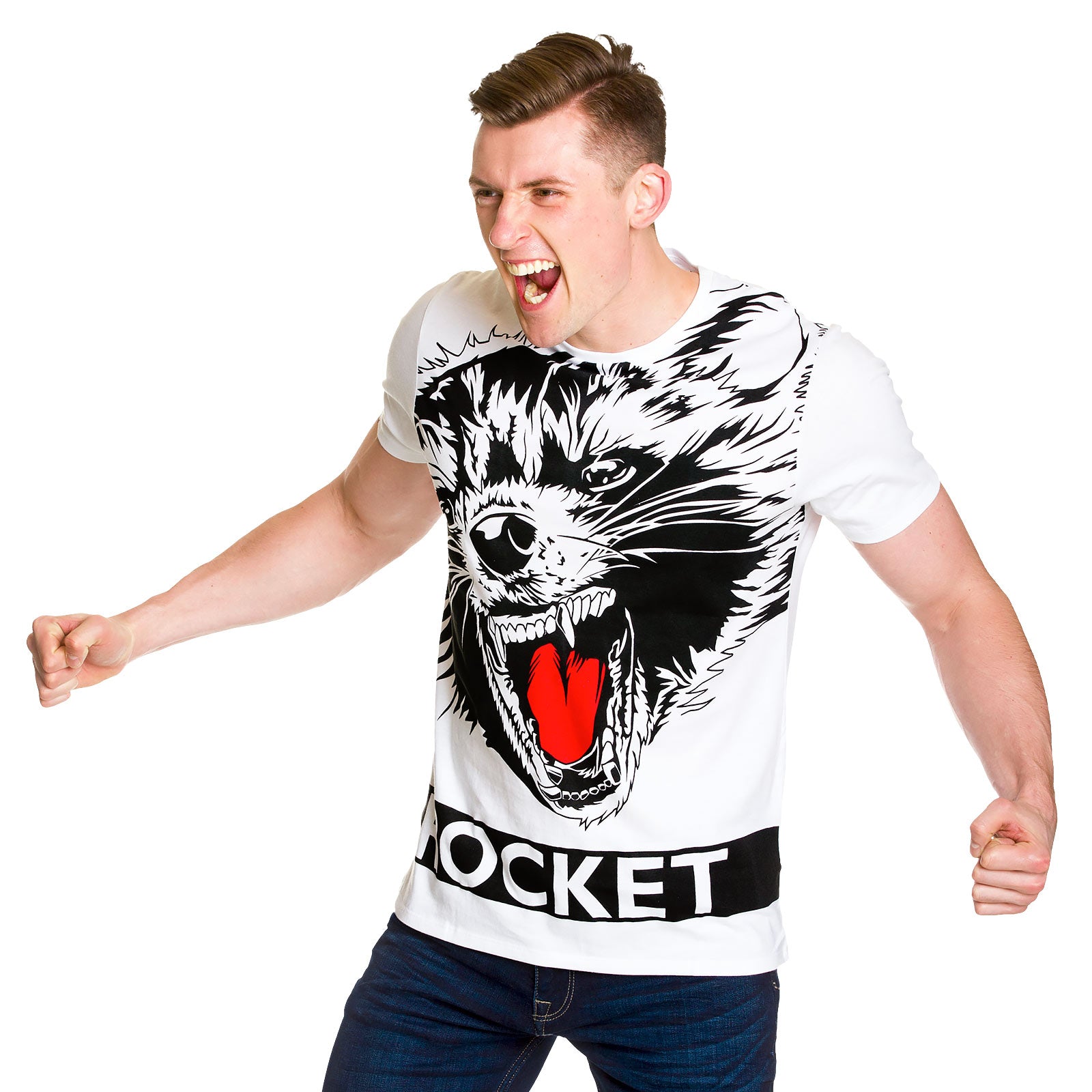Product image Guardians of the Galaxy - Rocket Full Size T-Shirt white