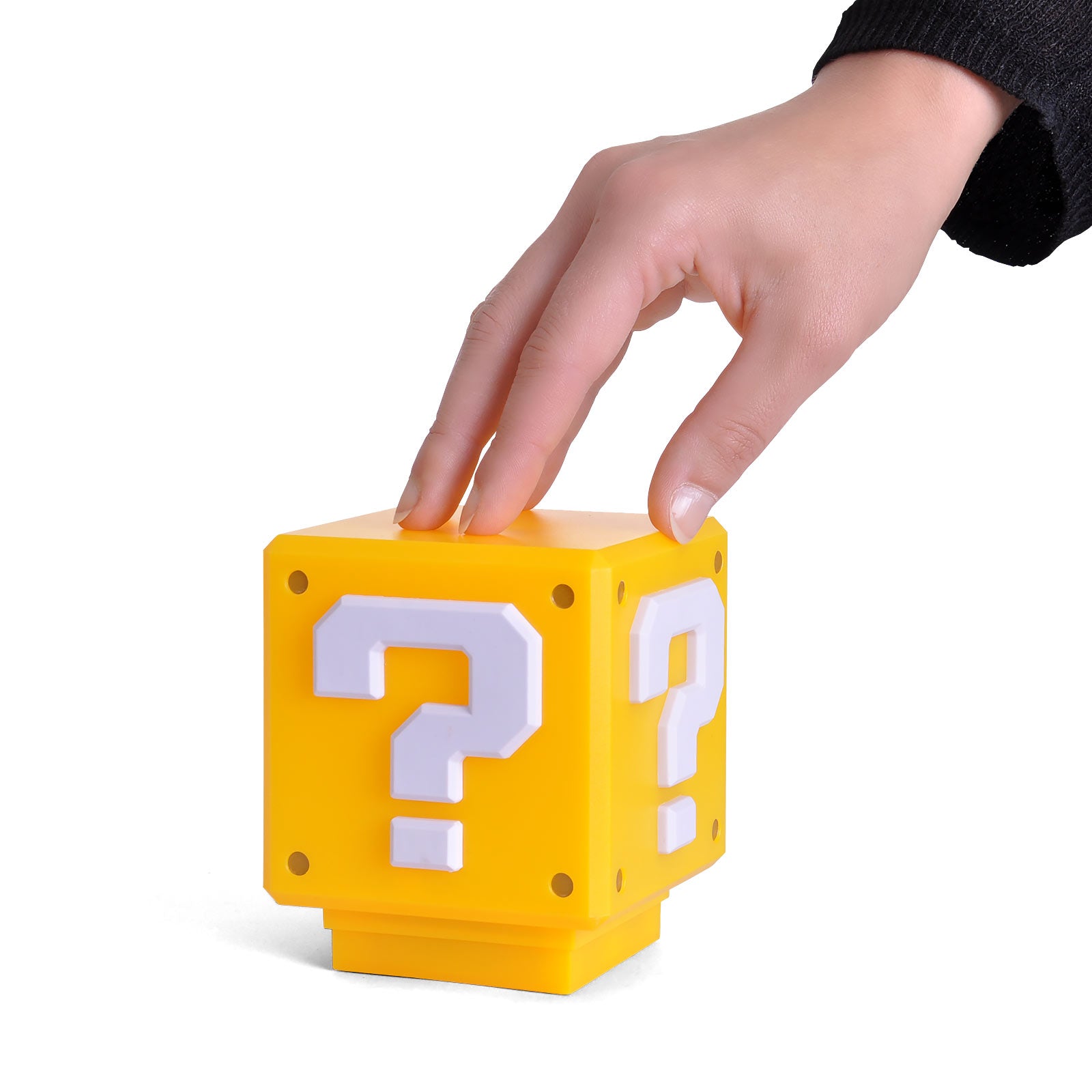 Zdjęcie produktu Super Mario - Mini Lampa z Znakami Zapytania z Dźwiękiem