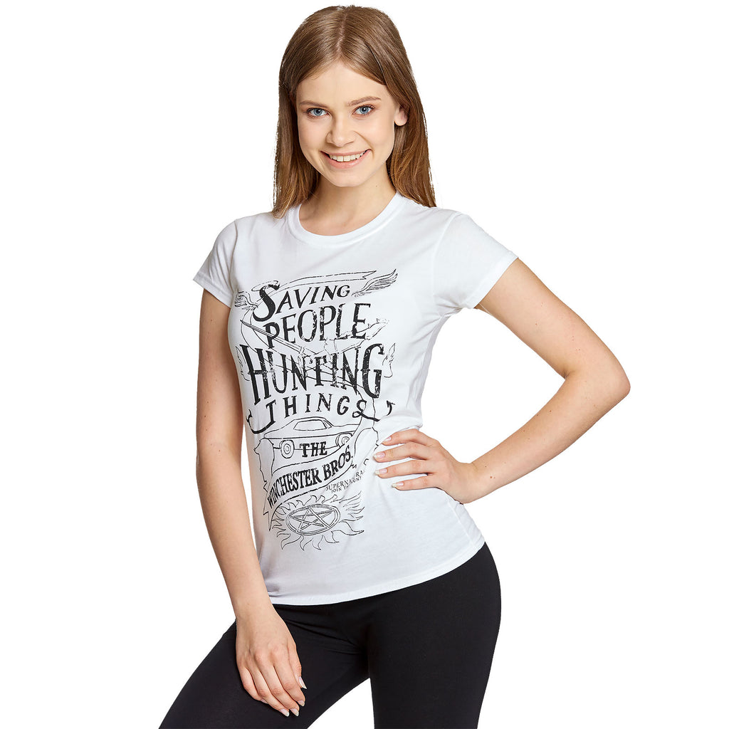 Zdjęcie produktu Supernatural - Winchester Bros T-Shirt damskie białe
