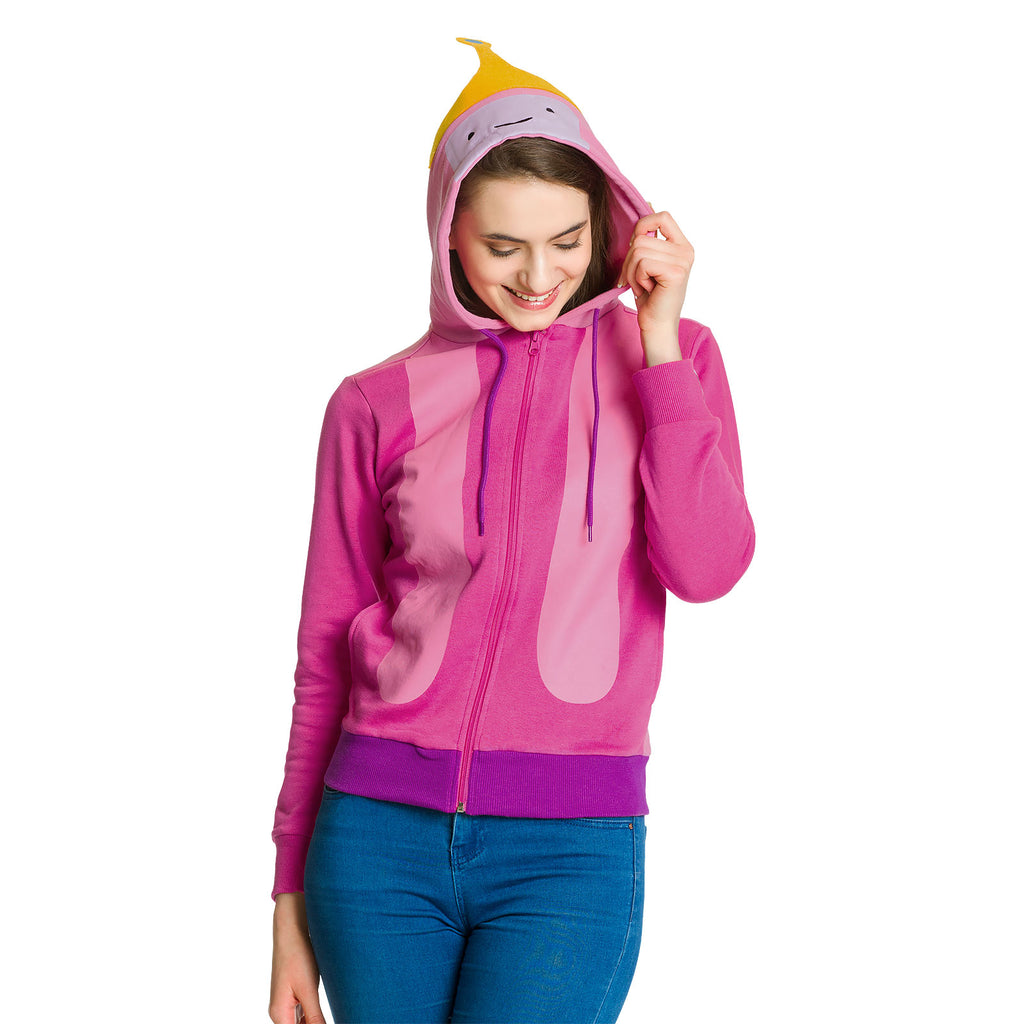 Zdjęcie produktu Adventure Time - Księżniczka Bubblegum Bluza z kapturem damska różowa