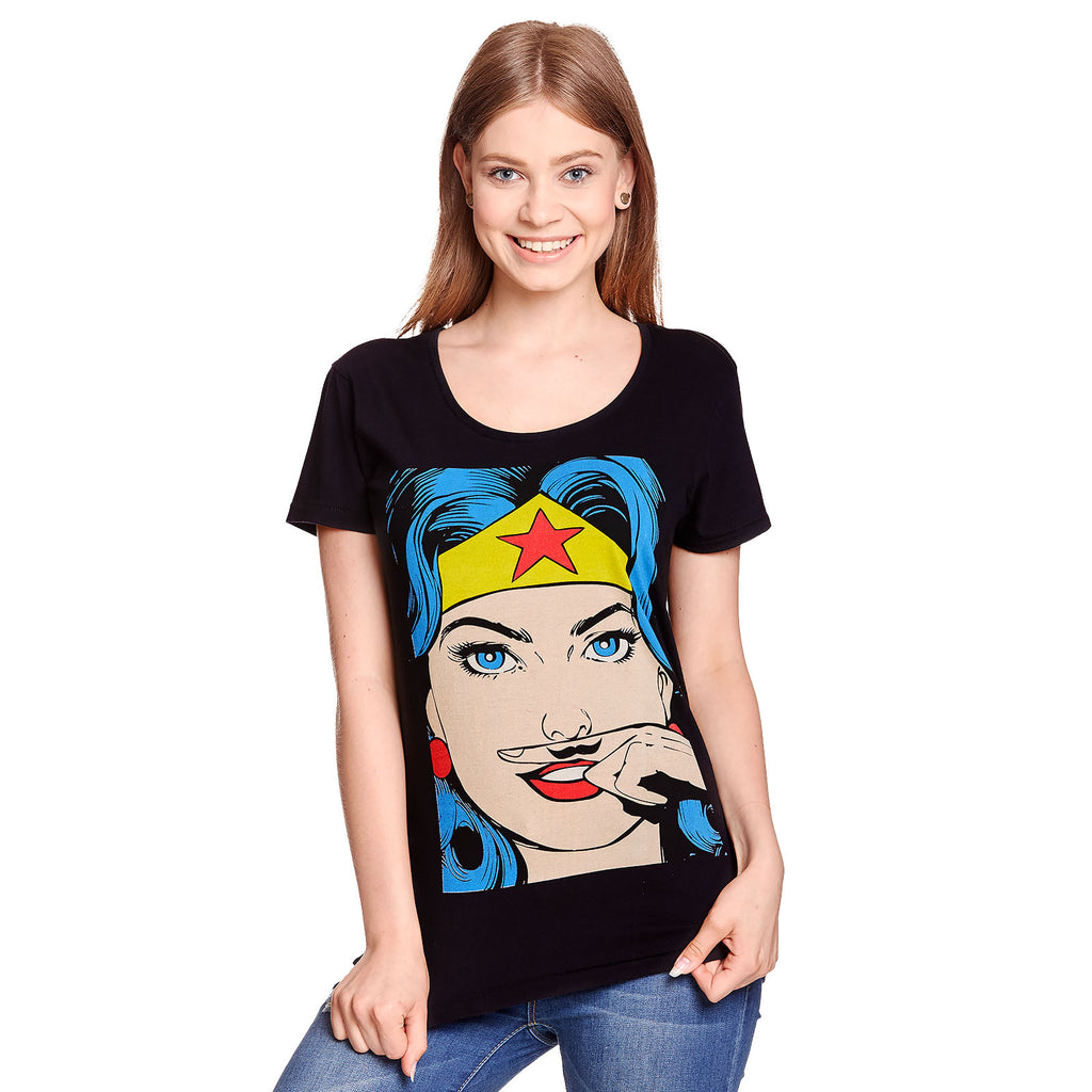 Zdjęcie produktu Wonder Woman - Wąsy T-Shirt Damski