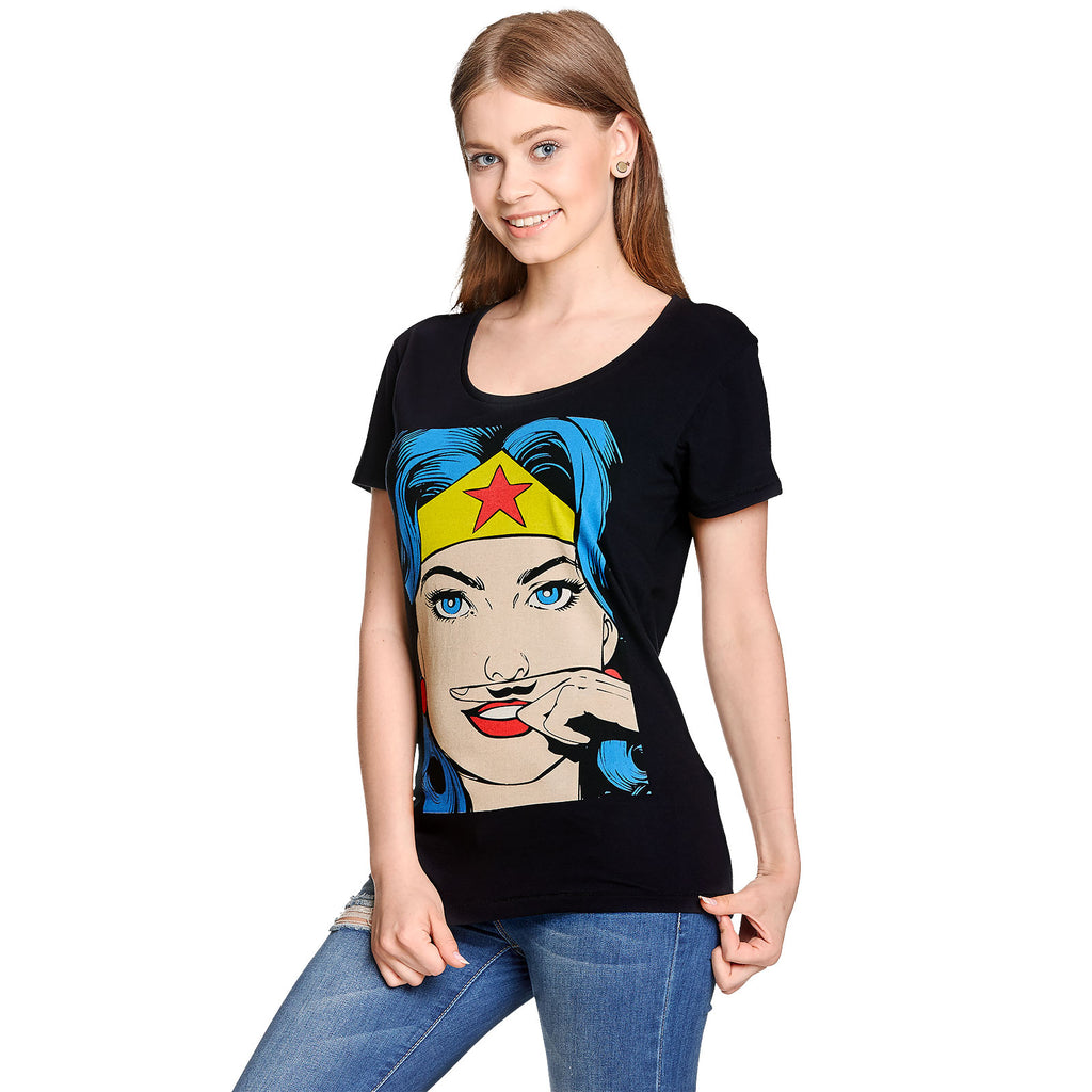 Zdjęcie produktu Wonder Woman - Wąsy T-Shirt Damski