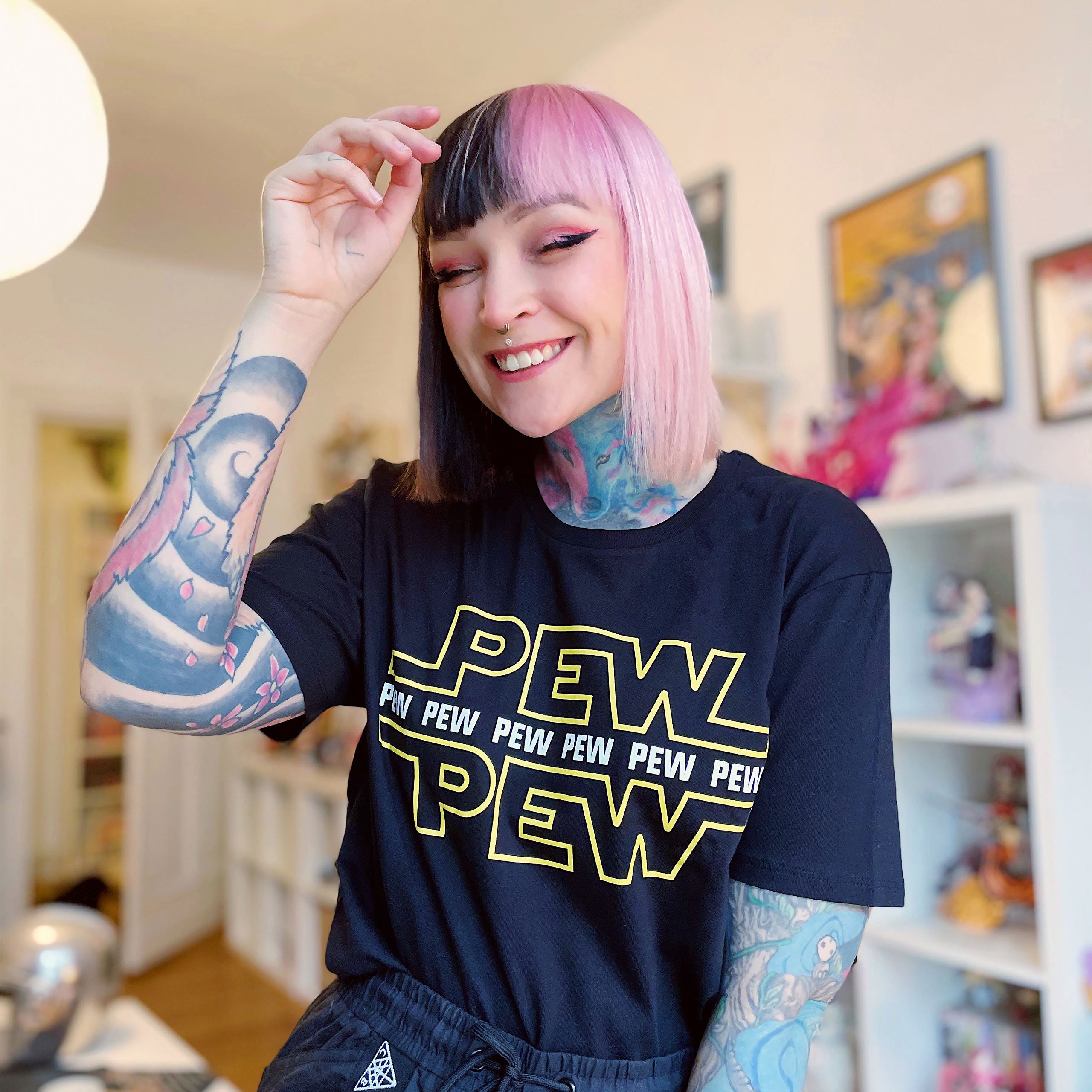 Zdjęcie produktu Pew Pew - Czarna koszulka