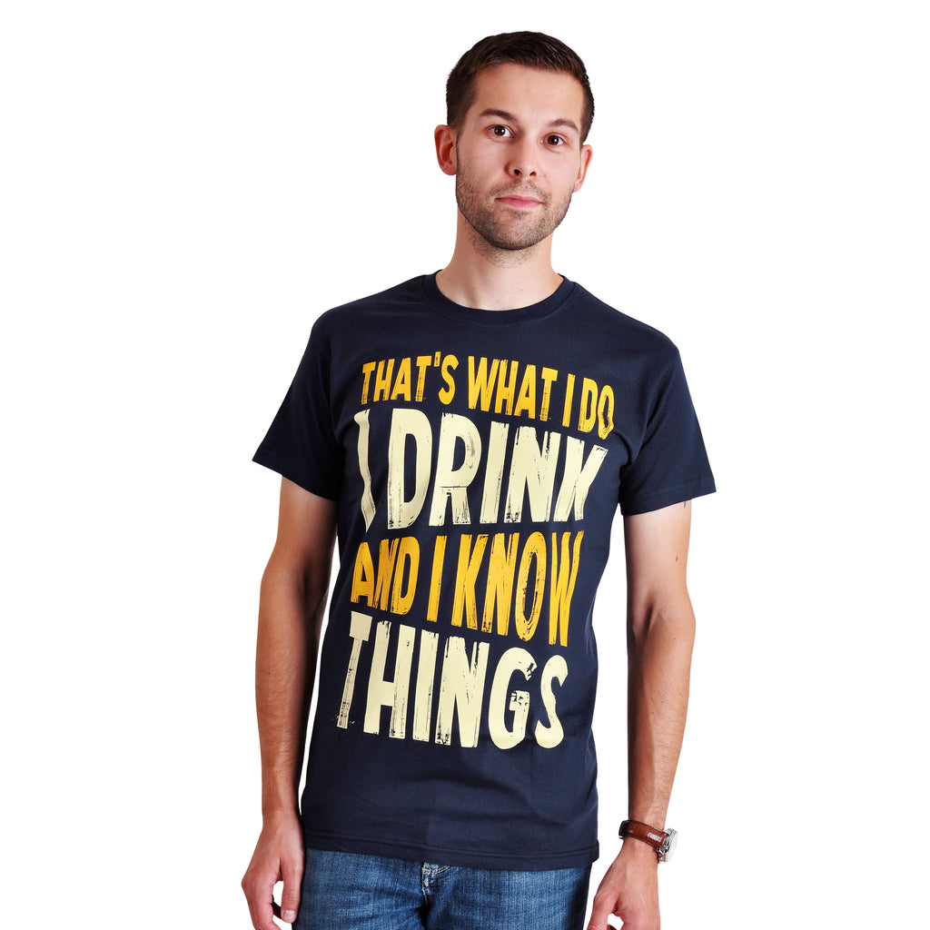Zdjęcie produktu Drink And Know Things - T-Shirt niebieski
