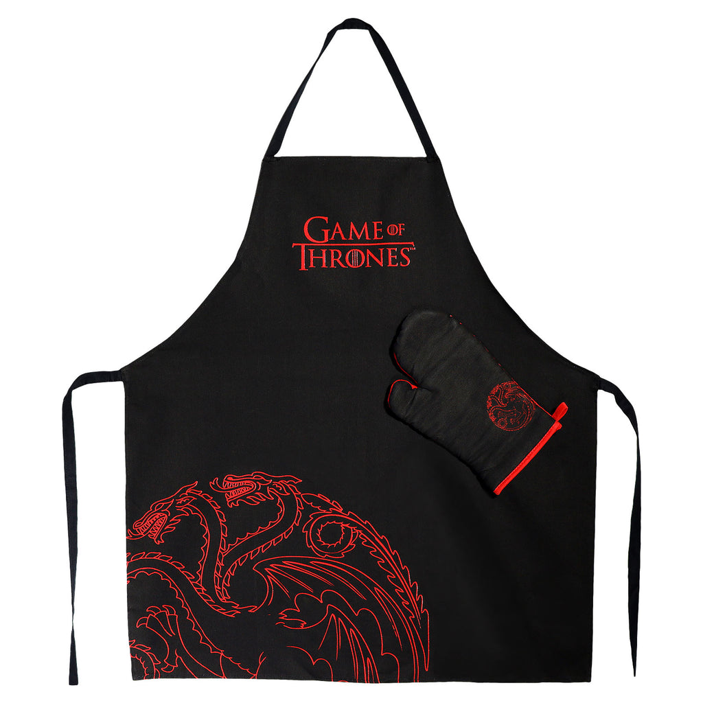Zdjęcie produktu Gra o Tron - Fartuch Targaryen z rękawicą kuchenną