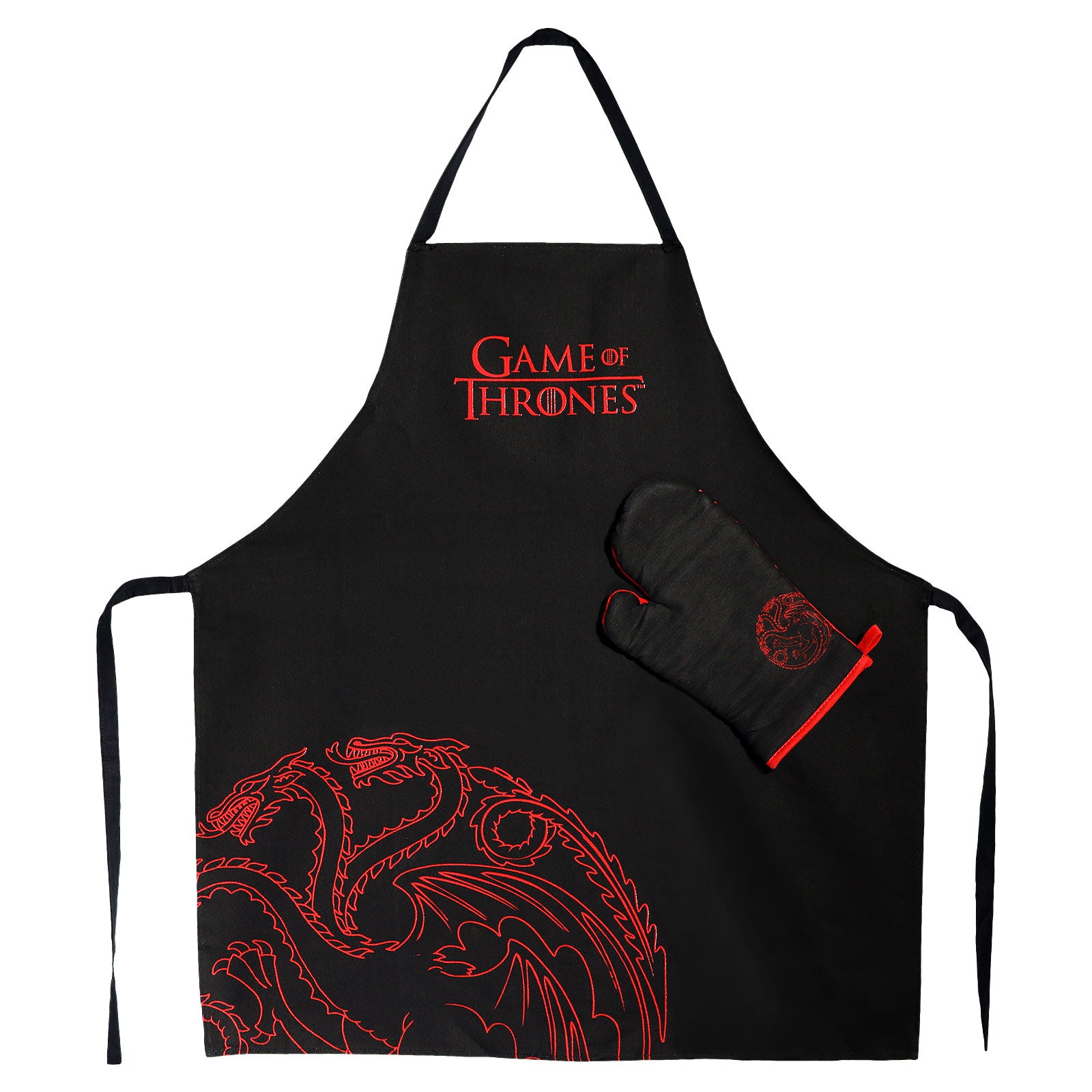 Zdjęcie produktu Gra o Tron - Fartuch Targaryen z rękawicą kuchenną